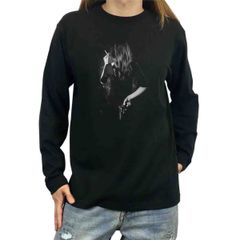 オリジナル ロンT 煙草 スモーク ピストル 拳銃 背中 隠し クール レディ ロンT S M L XL タイト ジャスト 大きい ビッグ オーバーサイズ メンズ レディース ユニセックス ピンククリーム