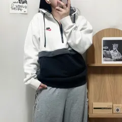 正規品 NIKE 白 バイカラー プーさん CHUU フーディー L