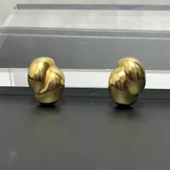 【Christian Dior】ゴールドイヤリング　ノット型　結び