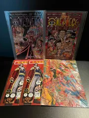 ワンピース　クリアファイル　5枚セット ( ゴール・D・ロジャー 2枚 ＆ キラキラ集合 & 表紙89巻 ＆ 表紙90巻 )