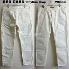 RED CARD × PLST　（ レッドカード　プレステ ）　Rhythm Crop　W88cm / W32 / L　P95897　スリムテーパード　ホワイト　リズムクロップ　日本製　白　メンズ