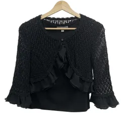 FRANCO FERRARO(フランコフェラーロ) アンサンブル サイズ2 - 黒 ニット/レース/リボン