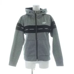 ニューバランス NEW BALANCE ゴルフ 24SS ロゴテープ切替バイカラーパーカー 0 黒 ブラック 千鳥格子柄 フード付き 長袖 /AB ■OS