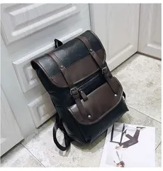 リュックサック　デイパック ユニセックス 大容量 紳士鞄 レトロ風 pu革 ビジネスリュック メンズ レディース フロントポケット付き ファス