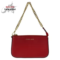 超美品 マイケルコース ジェットセットミディアム レッド ゴールド金具 レザー チェーンショルダーバッグ ハンドバッグ 407259【中古】
