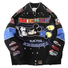 【超希少・総刺繍】ミッキーマウス レーシングジャケット ブルゾン