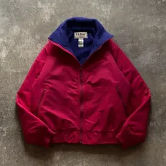 80年代 80s L.L.Bean エルエルビーン レディース ナイロン フリースジャケット ピンク ブルー USA製 アメリカ製