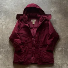 90年代 90s Eddie Bauer エディーバウアー 白タグ レディース SNOW LINE ダウン ハーフコート ピンク ワインレッドのサムネイル