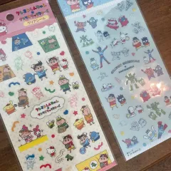 新品) サンリオキャラクターズ クレヨンしんちゃん コラボ クリア ステッカー ダイアリーデコ ハローキティ(ハローキティ) ポムポムプリン