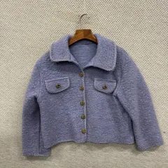 ヴィンテージ レディースジャケット クロップド ツイード ジャケット XS M08125