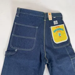 【希少】　デッドストック　BIG JOHN ビッグジョン　WORLD WORKERS ワールドワーカーズ　ペインターパンツ　ワーク　デニム　パンツ　W34 L32  インディゴブルー　綿100% ヴィンテージ