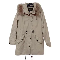 zk3 【美品】VICKYビッキー ライナー付きモッズコート　ベージュ　レディース　サイズ2 オシャレ　防寒　もこもこ　フード取り外し可能