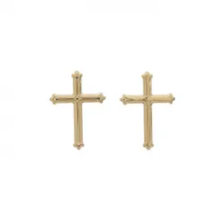 【新品】K18YG クロス ピアス