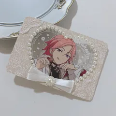 ぴくりあケース　ピンクベージュ　硬質ケース　硬質ケースデコ　トレカケース　トレカケースデコ　あんスタ　あんさんぶるスターズ　桜河こはく　B8