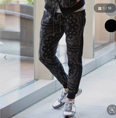 Jih Nunc(ジーヌンク)】フラワー総柄タックリブパンツ Black - メルカリ
