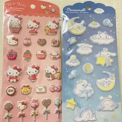 サンリオ　マシュマロステッカー　ハローキティ　シナモロール　2種セット