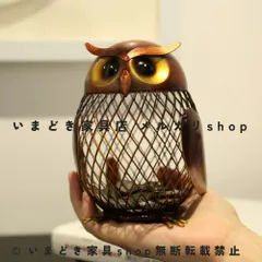 貯金箱 かわいい フクロウ型 鳥 インテリア お洒落 防錆 手作り 金属製 ふくろう インテリア お洒落 おしゃれ 贈り物 飾り デコレーション ホームデコレーション リビングルーム かわいい 可愛い プレゼント 猛禽類 鳥 バード 漫画風