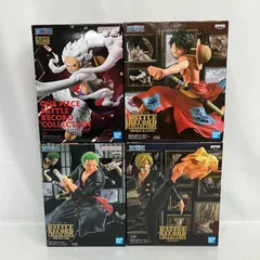 未開封 ワンピース BATTLE RECORD COLLECTION プライズ フィギュア 4個 まとめ セット / ONE PIECE ルフィ ワノ国 ギア5 ゾロ サンジ BANDAI