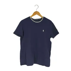 ポロラルフローレン POLO RALPH LAUREN ポニー刺繍 リブライン 鹿の子 クルーネックTシャツ レディース import：S 