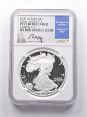 2021年 1ドル リバースプルーフ シルバーイーグル 2枚セット NGC PF70