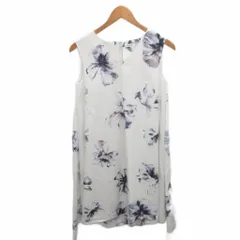 フレイアイディー FRAY I.D バイカラーワンピース ノースリーブ 花柄 ひざ丈 0 白 ホワイト FWFO172223 ■YHS9