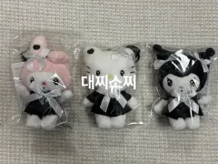 サンリオ ハローキティ マイメロディ クロミ ブラックハート バッグチャーム 8cm