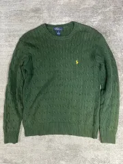 ポロラルフローレン ケーブルニット グリーン XL