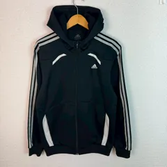 adidas アディダス  パーカー ワンポイントロゴ ブラック Sサイズ メンズ 古着 スポーツMIX ストリート