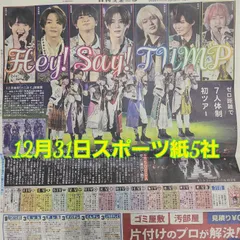 匿名配送！送料込み！  12月31日 朝刊　 スポーツ紙全5社