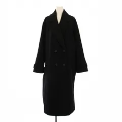 ザラ ZARA ソフトオーバーサイズコート チェスターコート アウター ダブル ロング丈 ワンカラー M 黒 ブラック タグ付き 3046/298/800 /BB