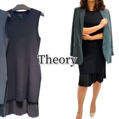 Theory リブニットワンピース グレー - メルカリ