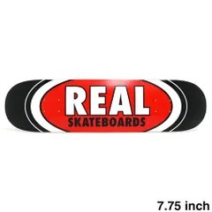 REAL DECK リアル デッキ TEAM CLASSIC OVAL BLACK/RED 7.75　スケートボード スケボーのサムネイル