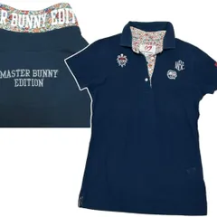 マスターバニー　襟裏ロゴ　リバティプリント　レディース　ポロシャツ　サイズ0