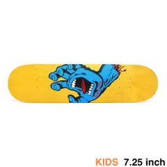 SANTA CRUZ DECK サンタクルーズ デッキ（子供用） TEAM SCREAMING HAND YELLOW STAIN 7.25　スケートボード スケボーのサムネイル