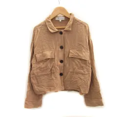 ロペピクニック ROPE Picnic ステンカラージャケット ミドル丈 シングルボタン リネン混 38 ブラウン 茶色 /MS40