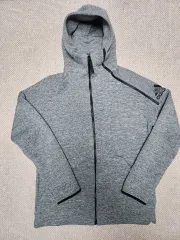 アディダス フード ジップアップ グレー XL