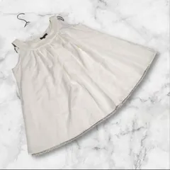 【ミッシュマッシュ】（38）ノースリーブブラウス レース シフォン 裏地あり