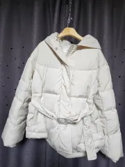 SOUP スープ アイボリー フード ベルト ショートダウン -55