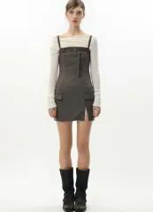 タグ付き新品 PAIN OR PLEASURE luna belted dress