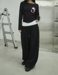 スリック グロー ボクサー レイヤード トレーナー サギング パンツ