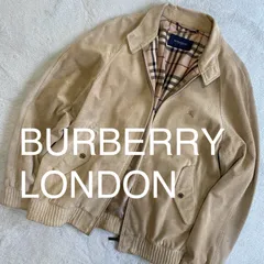 BURBERRY スエードレザー　スイングトップベージュ 　ジャケット　豚革　本革　レザージャケット　バーバリーロンドン