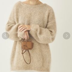 新品タグ付き】プラージュ イタリアヤーンHANDKNITモヘアニット