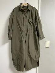 ZARA ザラ 8分 ロング シャツ ONE PIECE ワンピース カーキ色