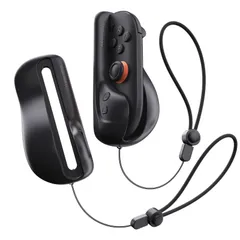 【最新バージョン】TRANSNOVO Switch 2ジョイコン用マウス JoyCon2マウスグリップ ジョイコン2に対応マウスゲームホルダー ストラップ付き Home・returnキー付き 人間工学 安定性向上 傷防止パッド 二個入りセット(ブラック)