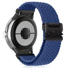 新品 [HinZann] Google Pixel Watch 4 45mm 対応 ブレイデッド 交換用ベルト、軽量 柔軟 弾性 ナイロン 替え バンド、通気 防汗 スポーツバン Google Pixel Watch 3 45mm 用 男女兼用 - ブルー
