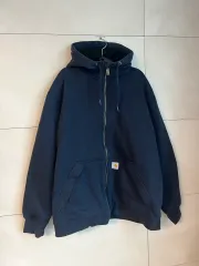 カーハート ルーズフィット フード ジップアップ ネイビー (L size)