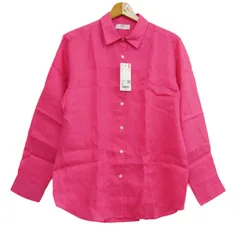 ユニクロ 長袖シャツ トップス プレミアムリネンシャツ 未使用品 大きいサイズ レディース XLサイズ ピンク UNIQLO