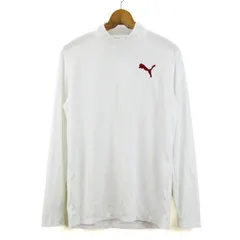 プーマ 長袖Ｔシャツ トップス ハイネック スポーツインナー 大きいサイズ メンズ XLサイズ ホワイト PUMA 【中古】