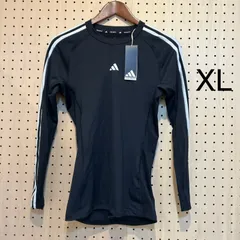 メンズトレーニング スリーストライプス 長袖Tシャツ XL （IN5586）