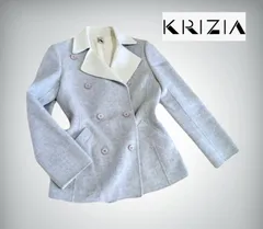 【KRIZIA】クリツィア　レディース　ウール　Pコート　アンゴラ混　40M　グレー系のサムネイル